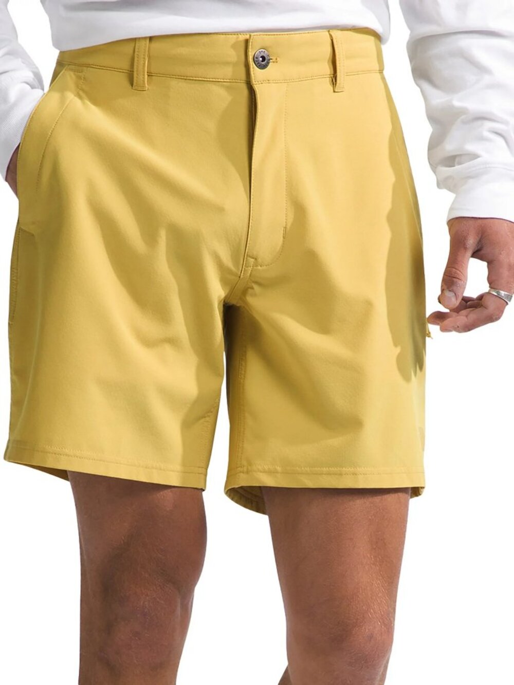 The North Face Men's Rolling Sun Packable Shorts Size 36 Yellow Silt NEW $65+